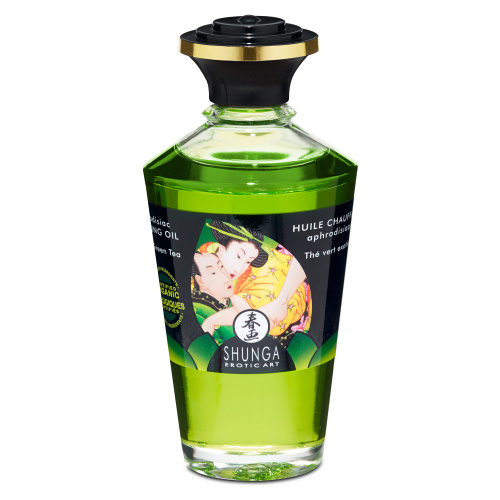 Shunga Erotic Art Shunga sarutari intime ulei afrodisiac cu incalzire - ceai verde