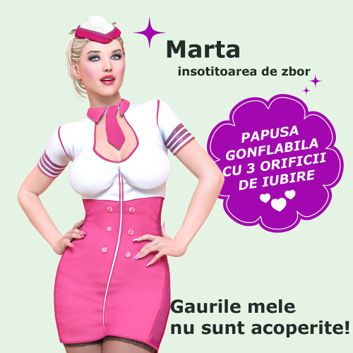 Crushious Marta Insotitoarea de Zbor Pap in SexShop KUR Romania