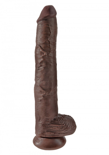 King Cock Penis cu Testicule 35 cm - cul