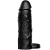 Dorinta Ascunsa Infern Prelungitor pentru Penis cu Inel de Prindere din Silicon Lichid 15 cm Culoare Neagra