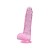 Loving Joy 17,5 cm Dildo cu Testicule Roz Aspect Realist Membru cu Vene in Relief Ventuza de Suctiune