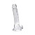 Loving Joy 17,5 cm Dildo cu Testicule Transparent Aspect Realist Membru cu Vene in Relief Ventuza de Suctiune