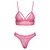Cottelli Fantezie Set Sutien cu Legatura la Gat si Chilotei Tanga Roz Large-Xlarge