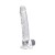 Loving Joy 28 cm Dildo cu Testicule Transparent Aspect Realist Membru cu Vene in Relief Ventuza de Suctiune