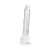 Loving Joy 28 cm Dildo cu Testicule Transparent Aspect Realist Membru cu Vene in Relief Ventuza de Suctiune