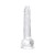 Loving Joy 28 cm Dildo cu Testicule Transparent Aspect Realist Membru cu Vene in Relief Ventuza de Suctiune