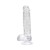 Loving Joy 15 cm Dildo cu Testicule Transparent Aspect Realist Membru cu Vene in Relief Ventuza de Suctiune