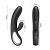 Elmer Vibrator Iepuras Negru din Silicon cu Doua Motorase Reincarcabil Design Ergonomic