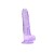 Loving Joy 17,5 cm Dildo cu Testicule Violet Aspect Realist Membru cu Vene in Relief Ventuza de Suctiune