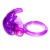 Iepurasul Inel Vibrator pentru Penis cu Urechiuse Stimulatoare pentru Clitoris - Violet