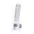 Loving Joy 17,5 cm Dildo cu Testicule Transparent Aspect Realist Membru cu Vene in Relief Ventuza de Suctiune