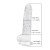 Loving Joy 20 cm Dildo cu Testicule Transparent Aspect Realist Membru cu Vene in Relief Ventuza de Suctiune