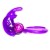 Iepurasul Inel Vibrator pentru Penis cu Urechiuse Stimulatoare pentru Clitoris - Violet