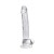 Loving Joy 28 cm Dildo cu Testicule Transparent Aspect Realist Membru cu Vene in Relief Ventuza de Suctiune