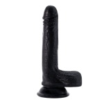 Crushious Inviktus 17,5 cm Dildo din Silicon Lichid Negru Densitate Dubla Piele Ultra-realista