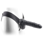 Toyz4Lovers Real Rapture Strap On Scobit 20cm cu Testicule si Vibratii Culoare Neagra