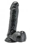 Get Real Dildo 18 cm cu Testicule - Negru