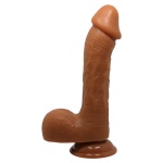 Baile Frumosul Johnson Dildo Realist 23 cm Maro Piele Aproape Adevarata Alunecoasa si Flexibila