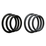 Doc Johnson Optimale Set de 3 Inele de Penis Subtiri - culoare Ardeziu